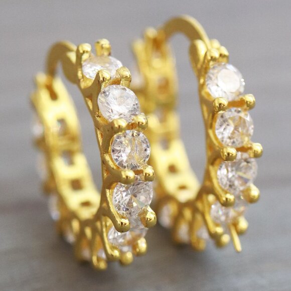 Jewelry - Diamond CZ Triple A Grade Hoop Earrings